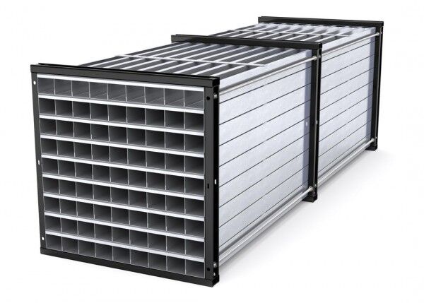 Wabenregal Typ RWR-81/3 für Langmaterial - 81 Fächer - Länge 3000 mm