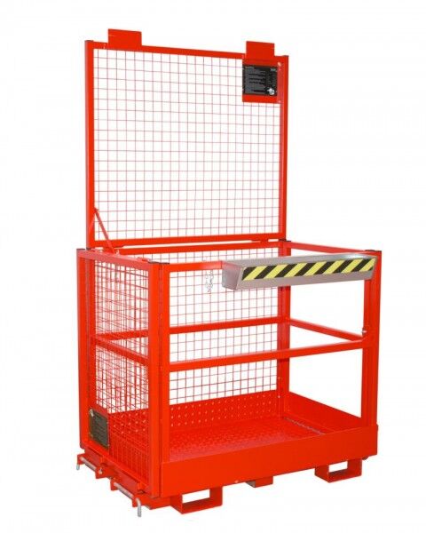 Arbeitsbühne / Arbeitskorb MB-II für Stapler (Personenkorb) gelborange RAL 2000 zulässig für 2 Personen