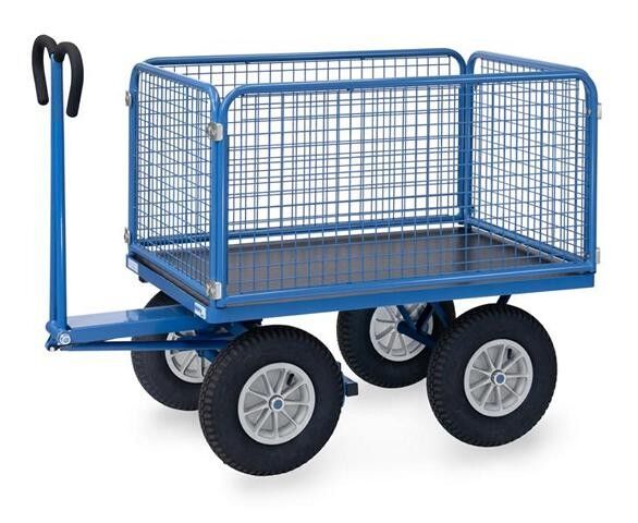 Fetra Handpritschenwagen mit Drahtgitterwänden 6434L