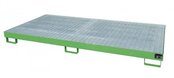 BAUER Regalwanne Typ RW-GR-2700-1 - Für Palettenregale (Feldbreite 2700 mm) resedagrün RAL 6011